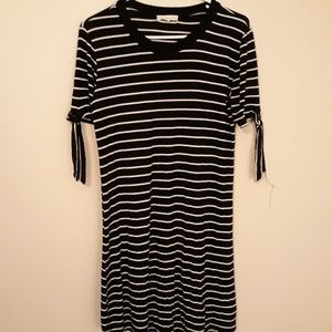 Black striped dress
